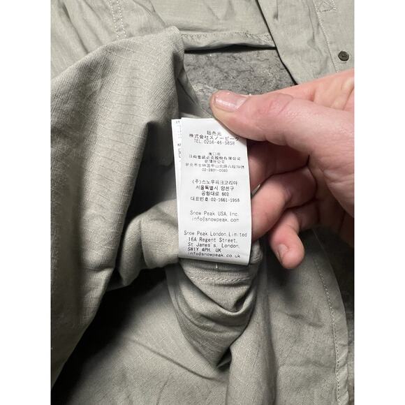 Snow Peak Pullover Taking Grade Smock Gray Takibi Grade XL cotton - Picture 7 of 11